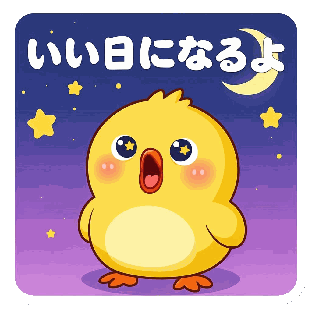 夜空の下、Niko が星を見上げている。「明日もいい日になるよ」と、心の中でつぶ…オリジナルイラスト