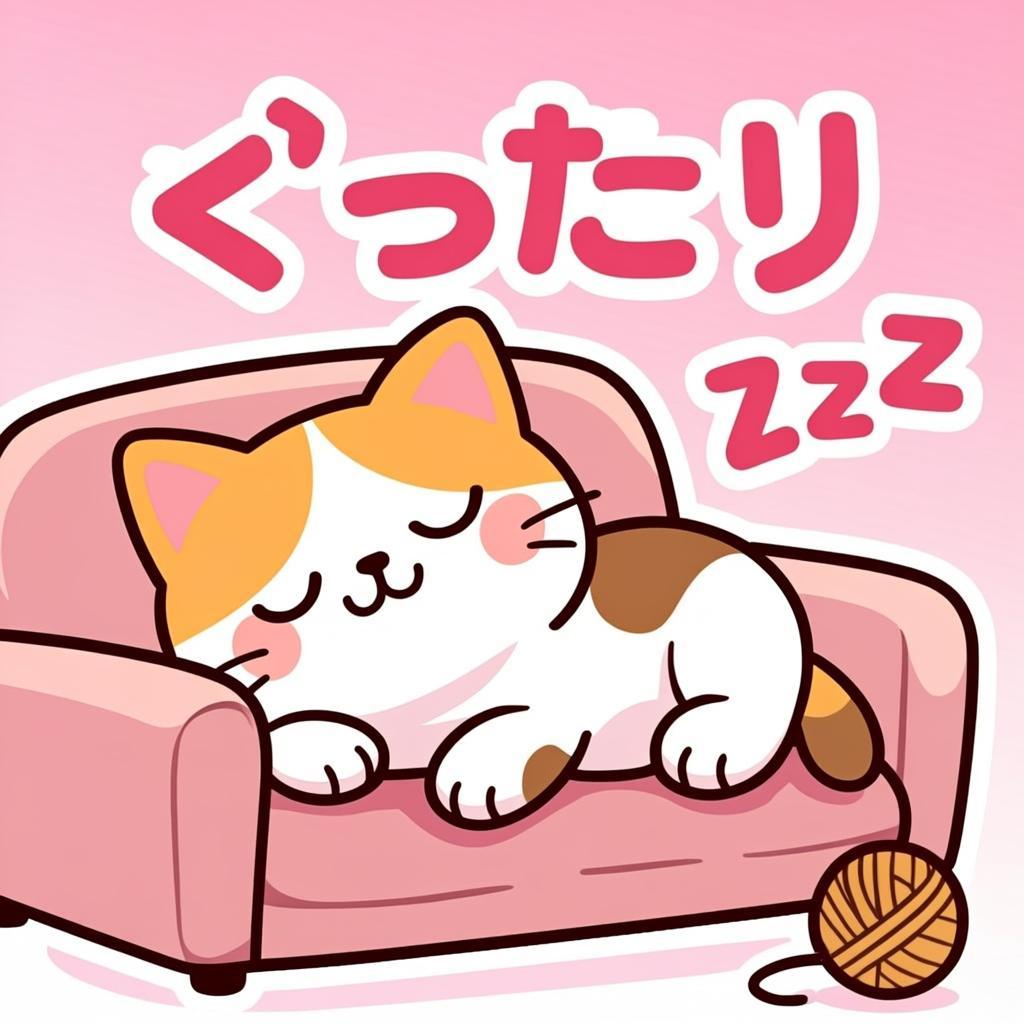 Niko がお掃除中。元気にピカピカにして、部屋も心もスッキリ。片付けると、気分…オリジナルイラスト