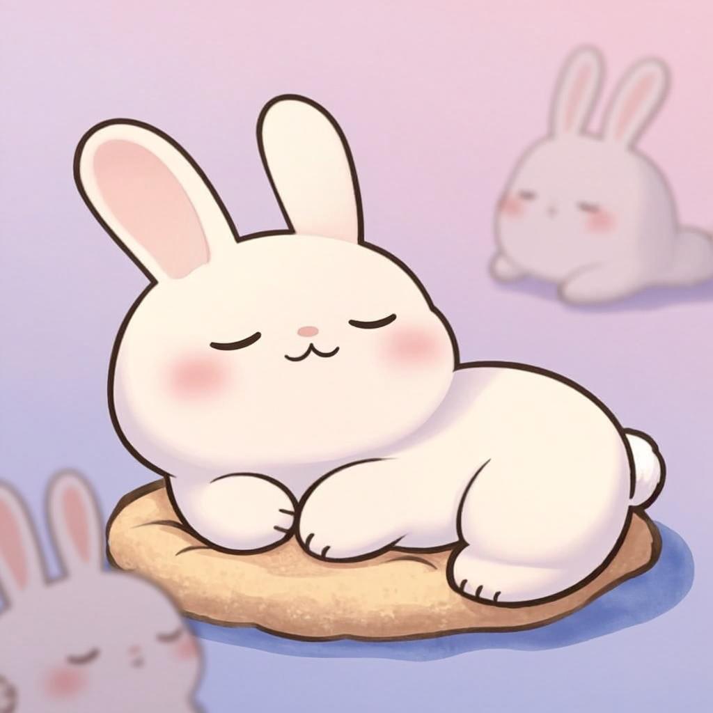 のんびりマイペースなうさぎ、のんののオリジナルイラスト