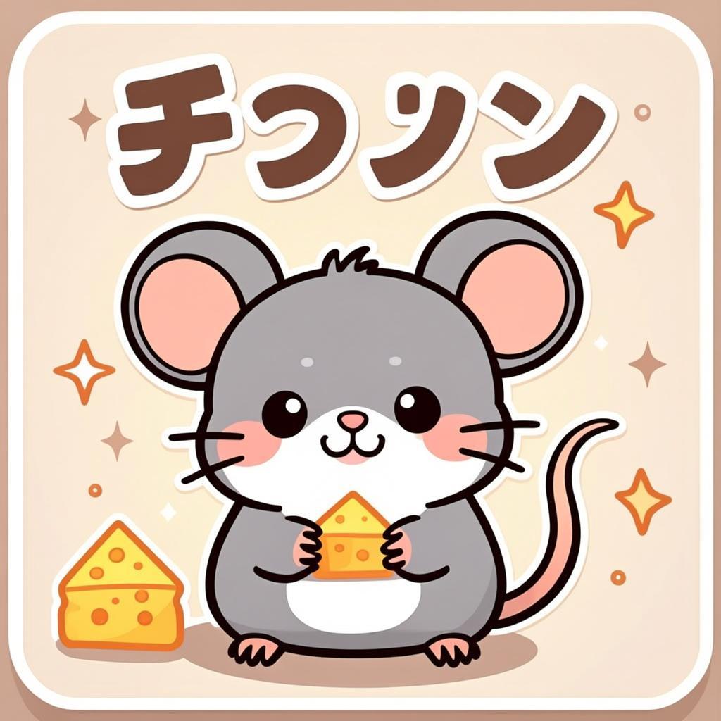 小さなねずみのキャラクターのオリジナルイラスト