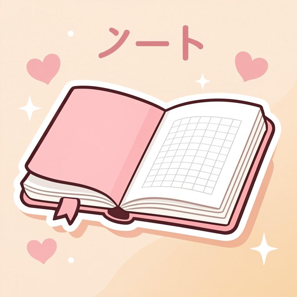 プレミアムマス目ノートのオリジナルイラスト