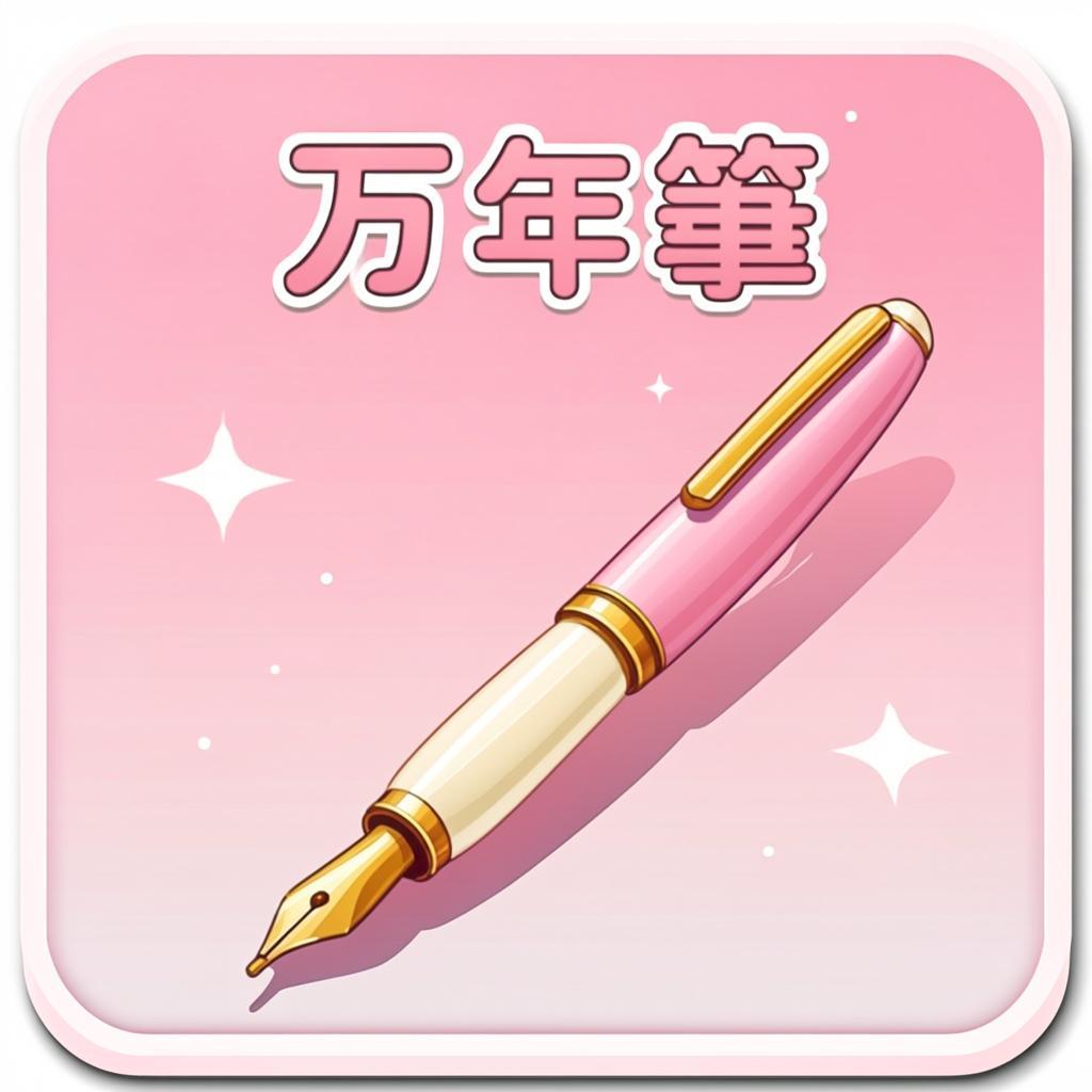 万年筆のオリジナルイラスト