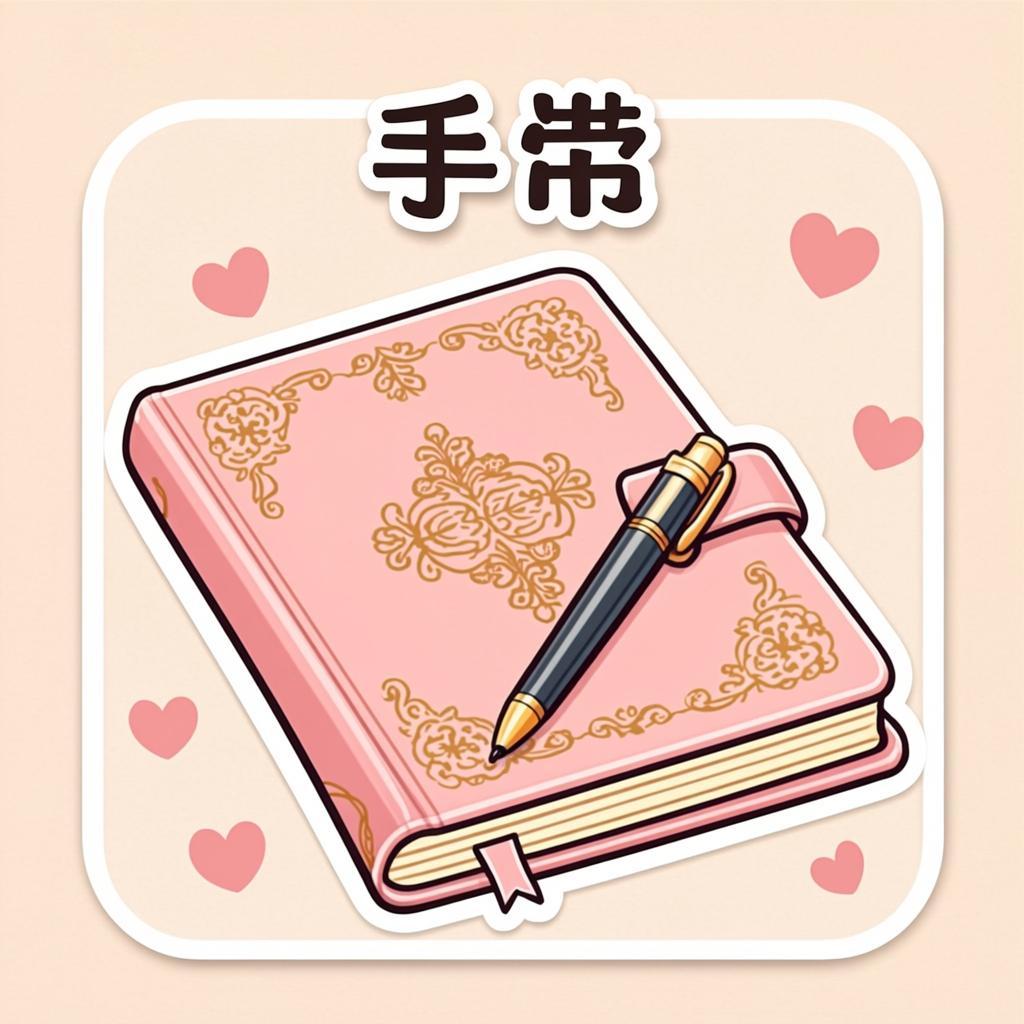 ハードカバー手帳のオリジナルイラスト