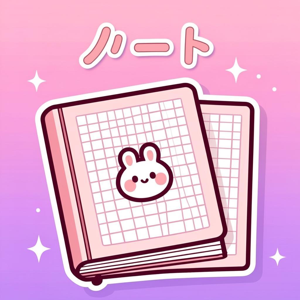 マス目ノートのオリジナルイラスト