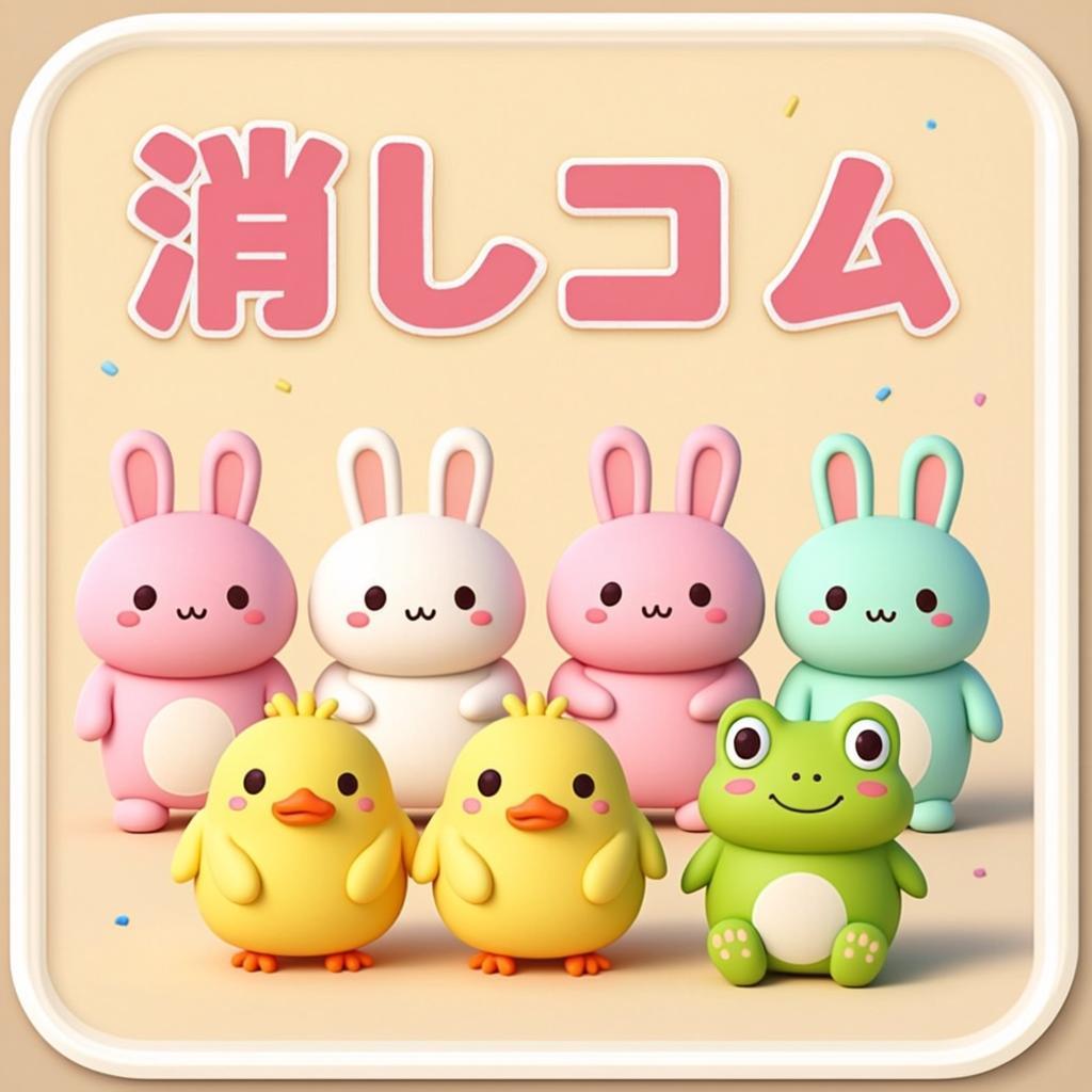 キャラクター消しゴムのオリジナルイラスト