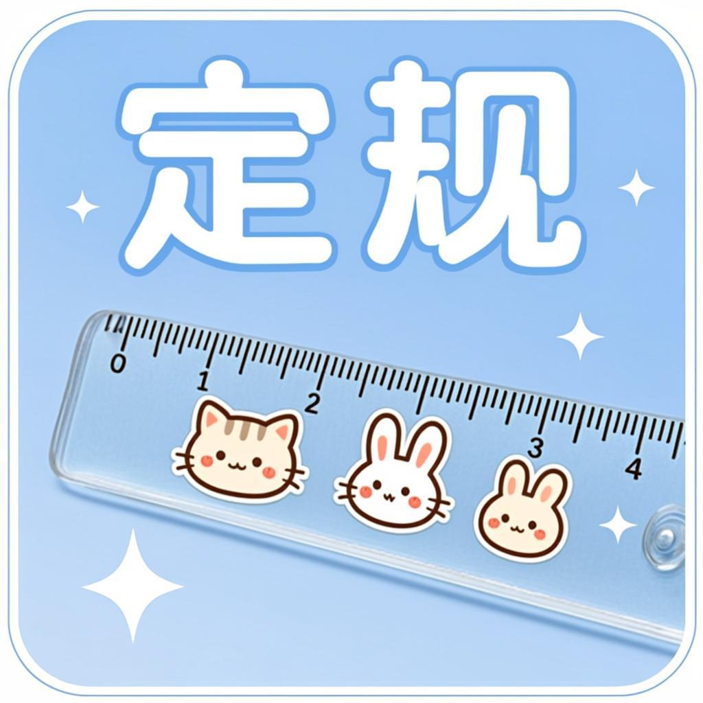 透明アクリル定規のオリジナルイラスト