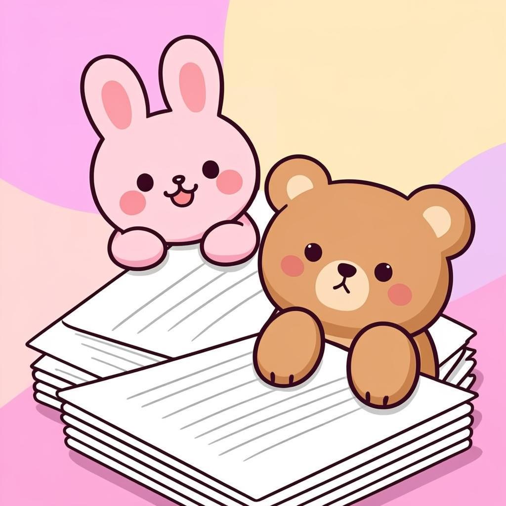 動物型クリップのオリジナルイラスト