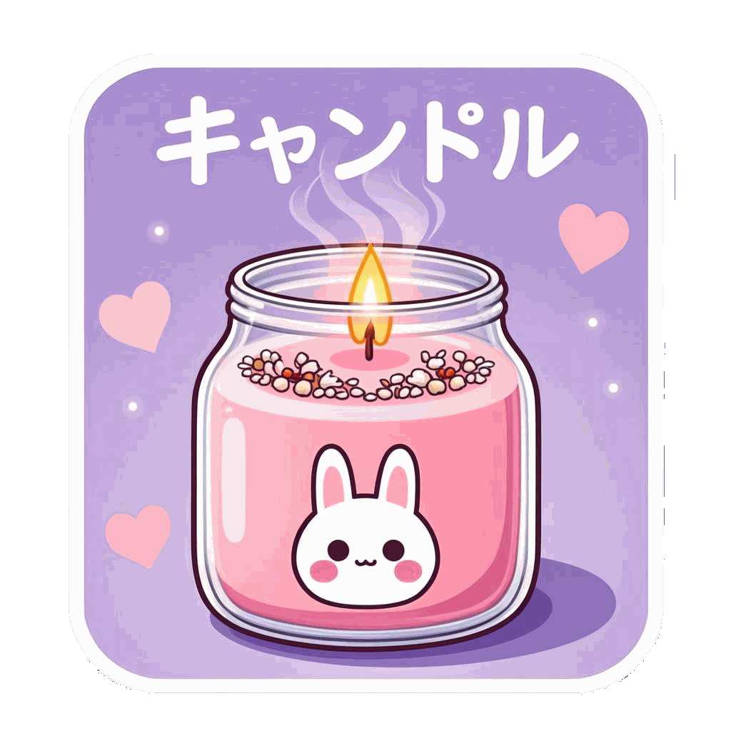 アロマキャンドルのオリジナルイラスト